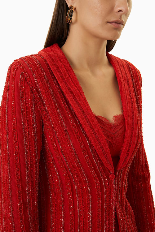 Red Jacket With Cami and Pants