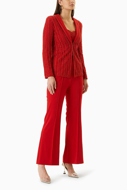 Red Jacket With Cami and Pants