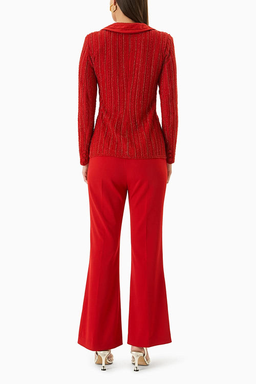 Red Jacket With Cami and Pants