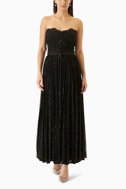 Black Lurex Long Dress