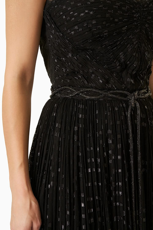 Black Lurex Long Dress