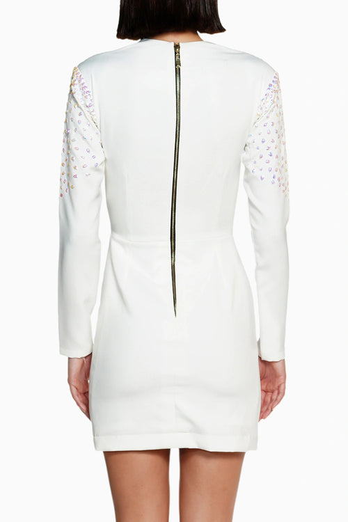 Iridescent White Mini Dress
