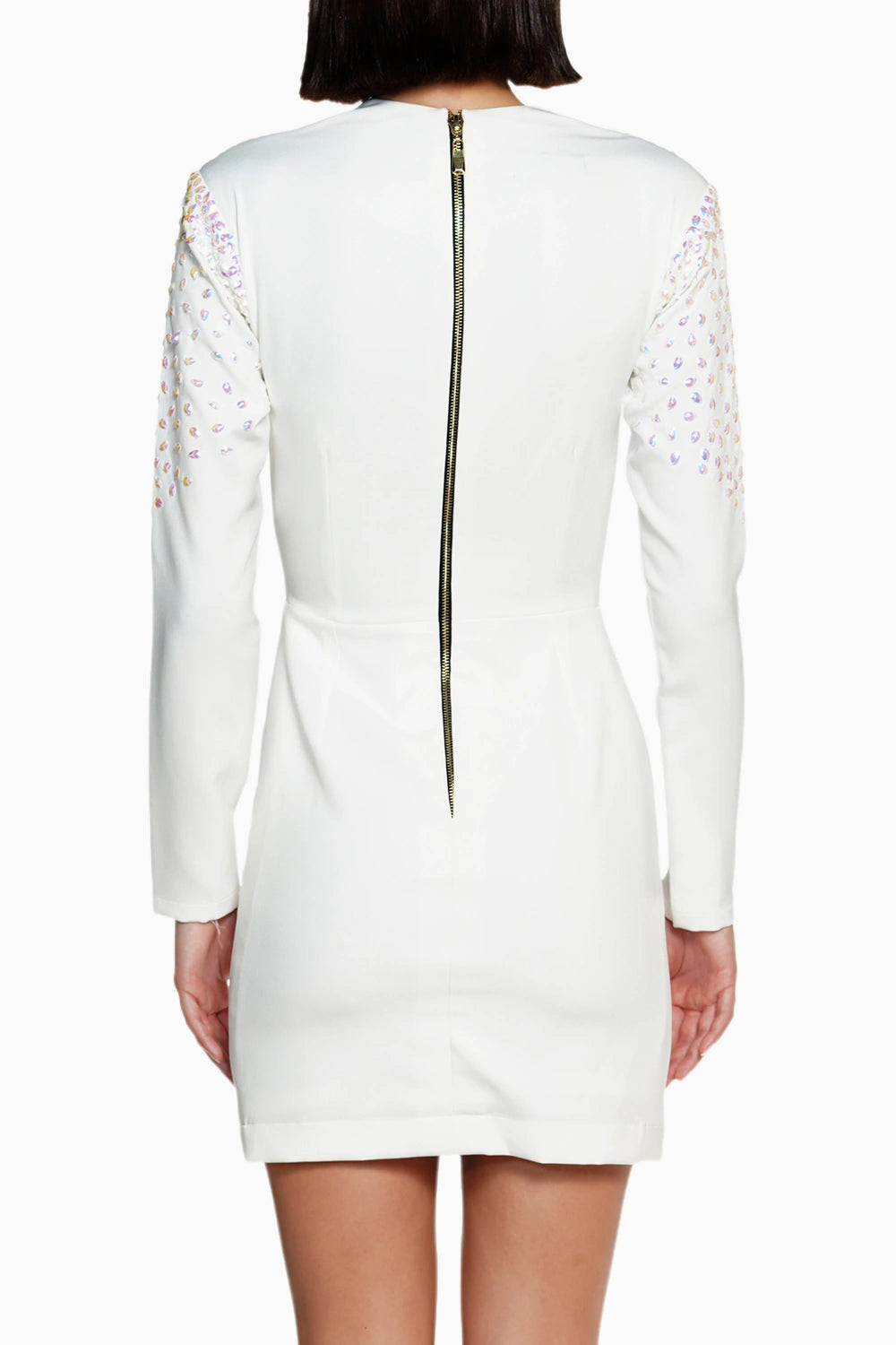 Iridescent White Mini Dress