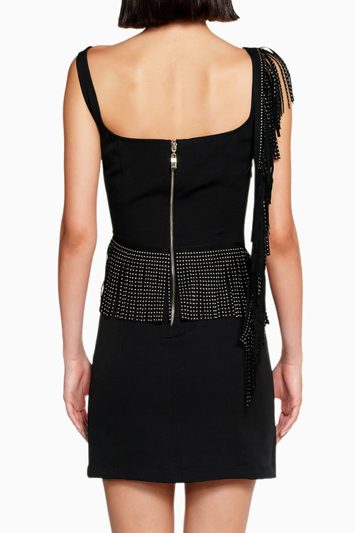 Mini Dress with Suede Tassels