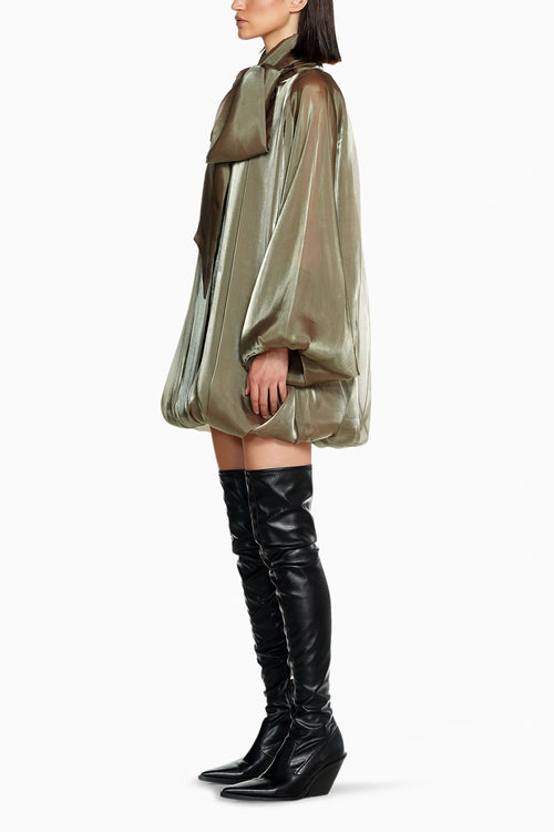Fluid Organza Puff Dress