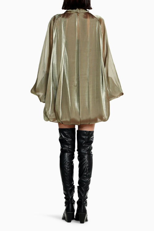 Fluid Organza Puff Dress