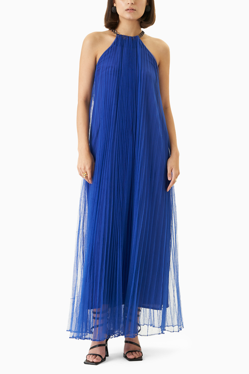 Pleated Tulle Maxi
