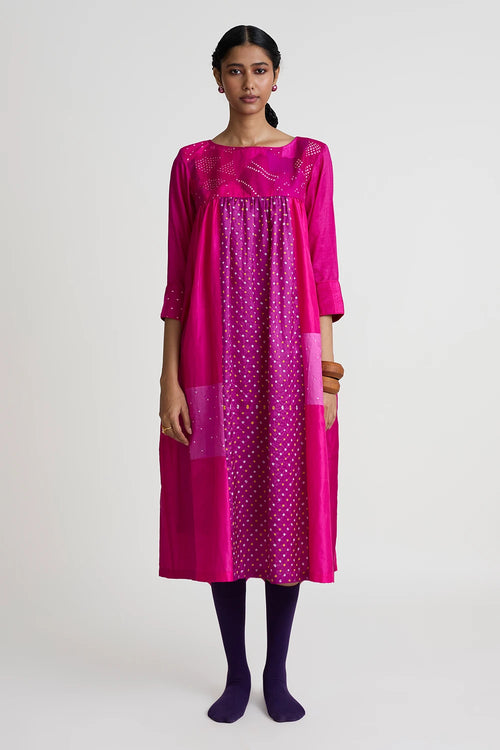 Magenta Boro Dress