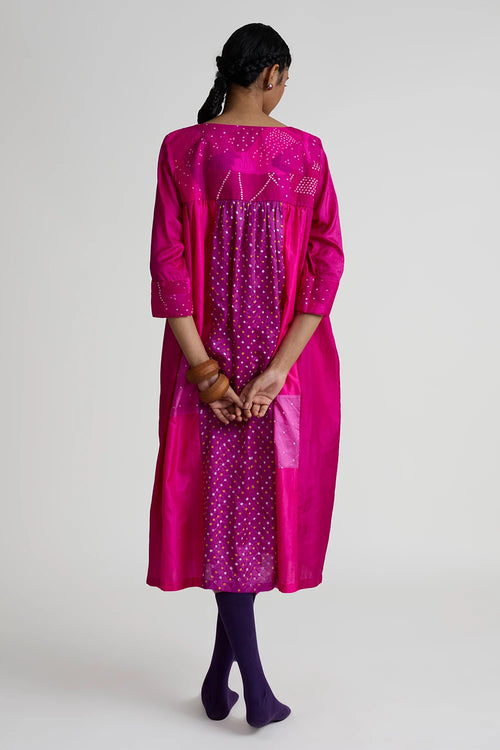 Magenta Boro Dress