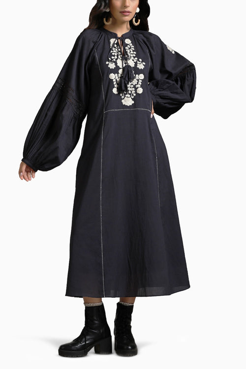 Star Peasant Dress