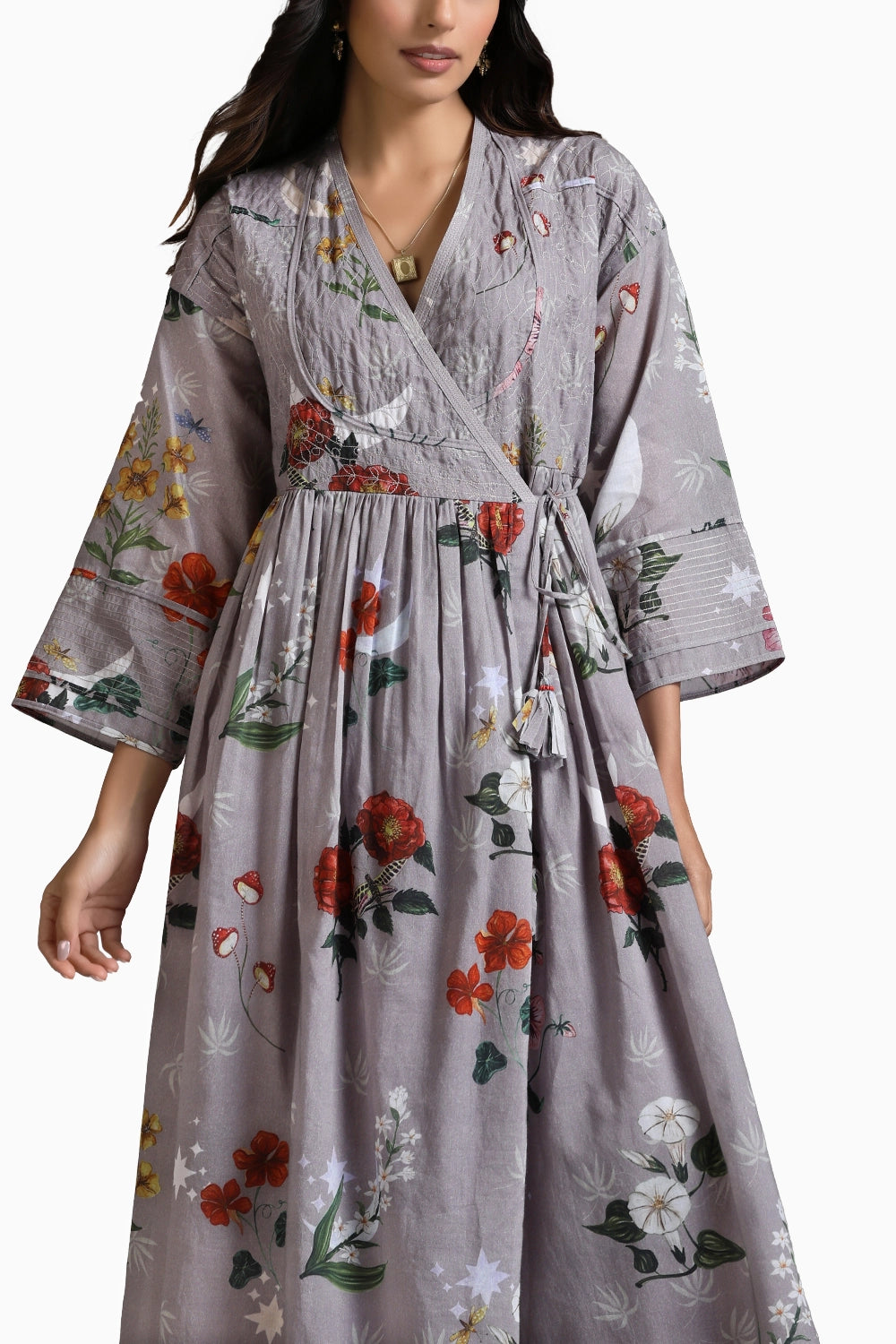 Luna Lavender Wrap Dress