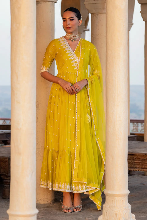 Neon Green Triangle Angrakha