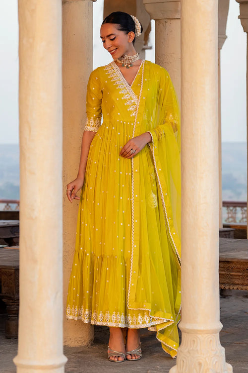 Neon Green Triangle Angrakha