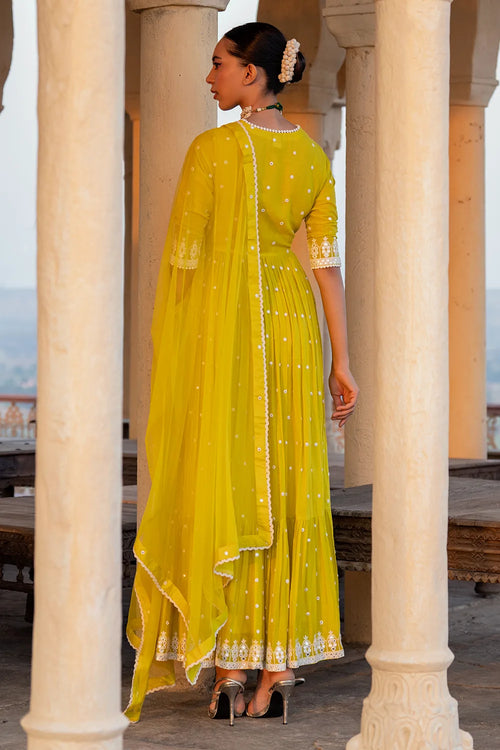 Neon Green Triangle Angrakha