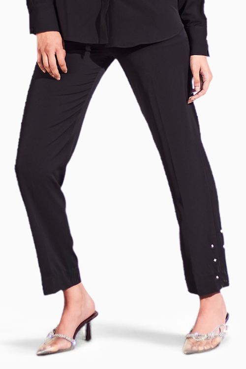 Black Bloom Pants