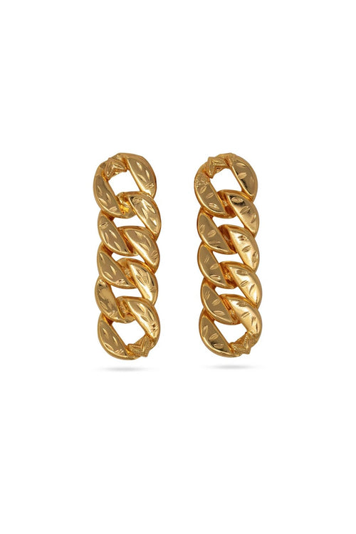 Gold Link Chain Earrings