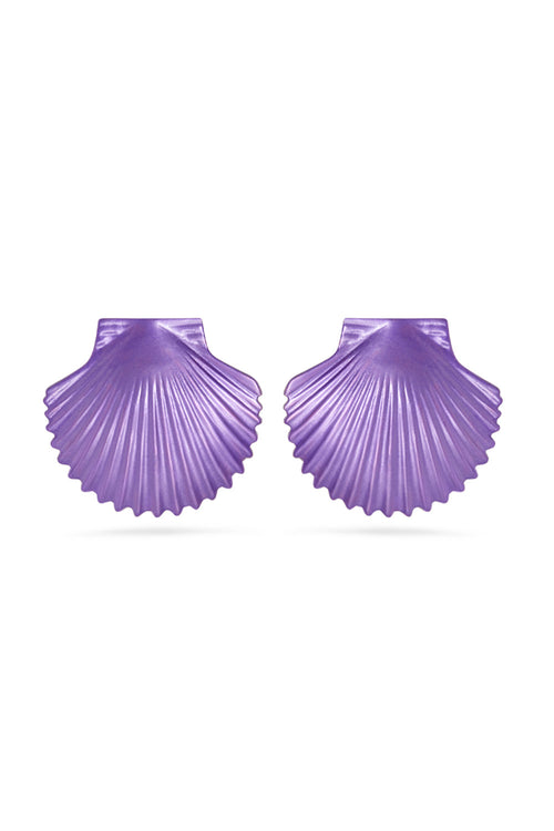 Purple Tops Shell Earring