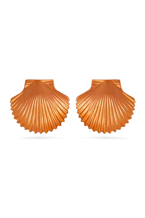 Orange Tops Shell Earring