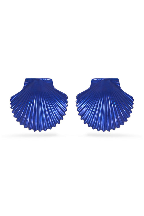 Royal Blue Tops Shell Earring