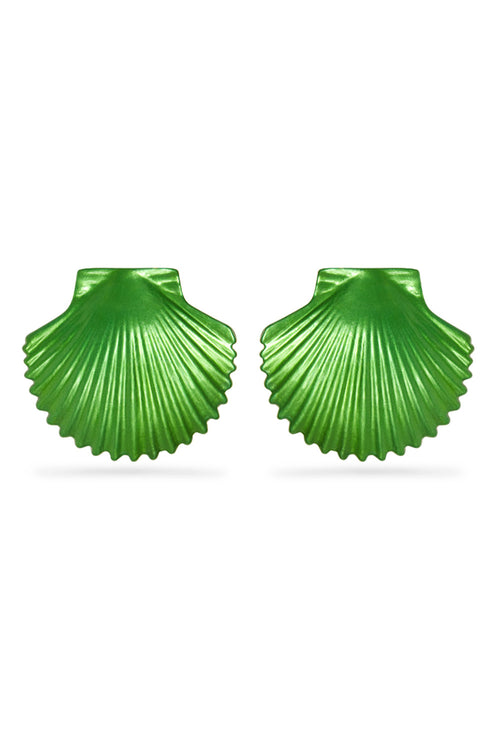 Green Tops Shell Earring