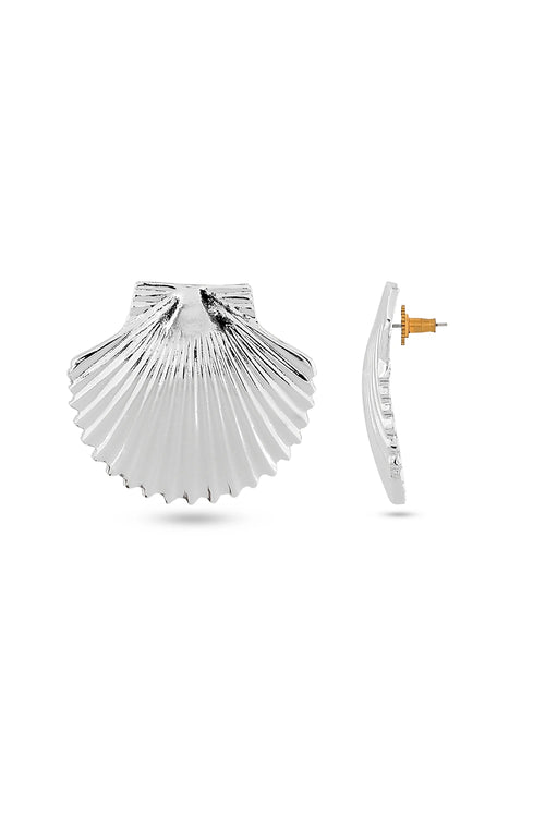 Silver Tops Shell Earring