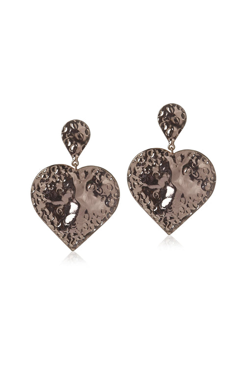 Beaten Heart Rosegold Earring