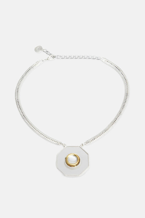 Polki Hexxagon Pendant Necklace