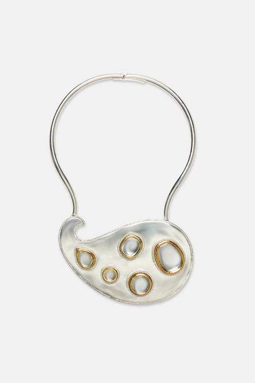 Polki Paisley Bib Necklace