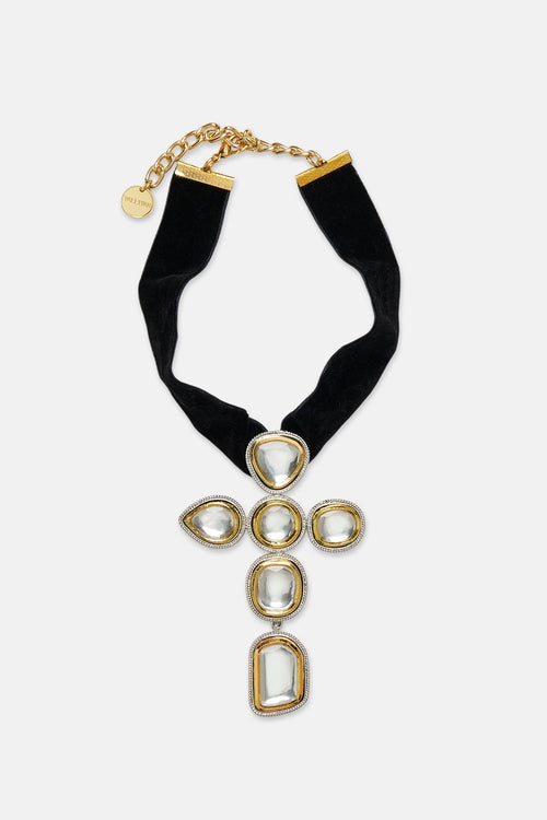 Polki Cross Ayesha Choker