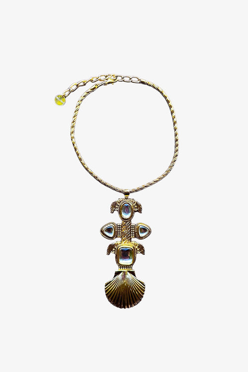Gold Polki Arch Necklace