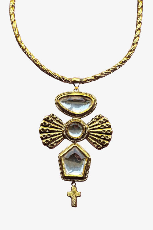 Polki Angle Wing Necklace