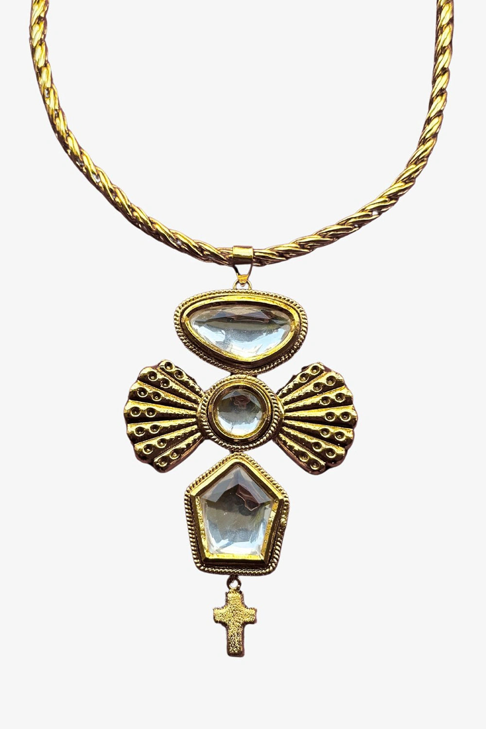 Polki Angle Wing Necklace