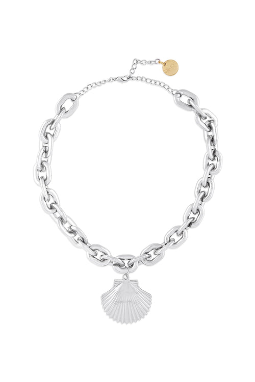 Silver Shell Pendant Necklace