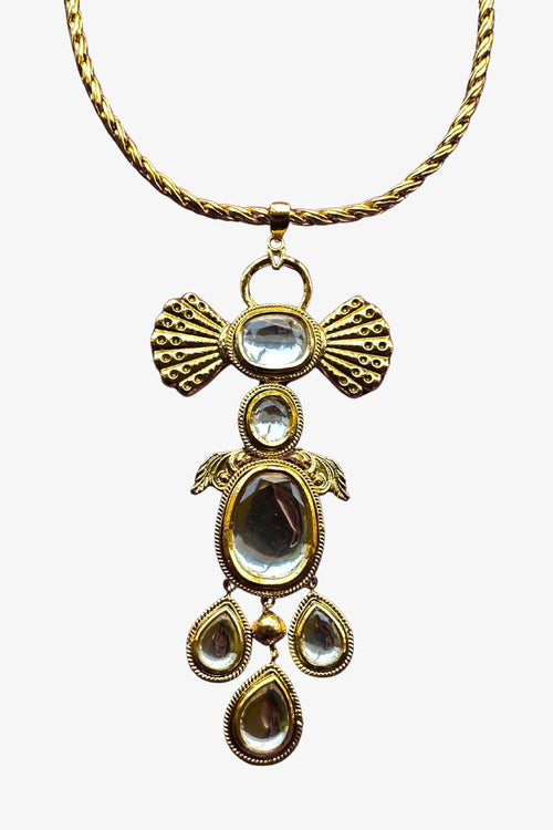 Polki Angel Wing Necklace