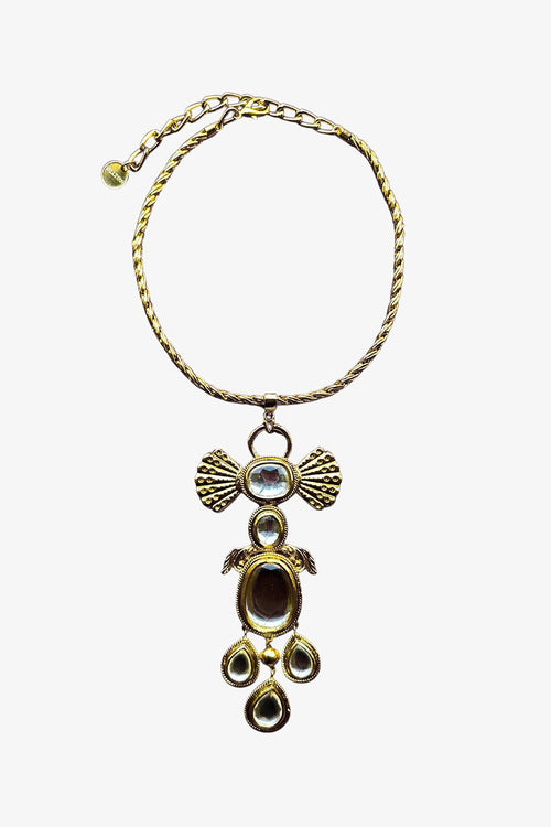 Polki Angel Wing Necklace