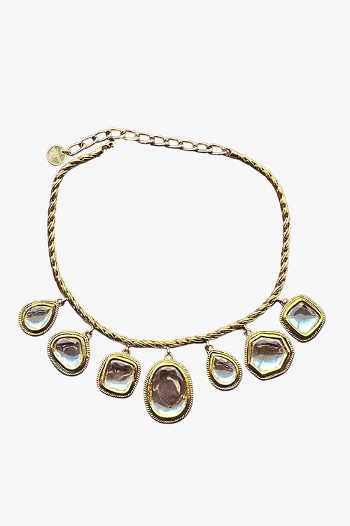 Polki Rope Charm Necklace