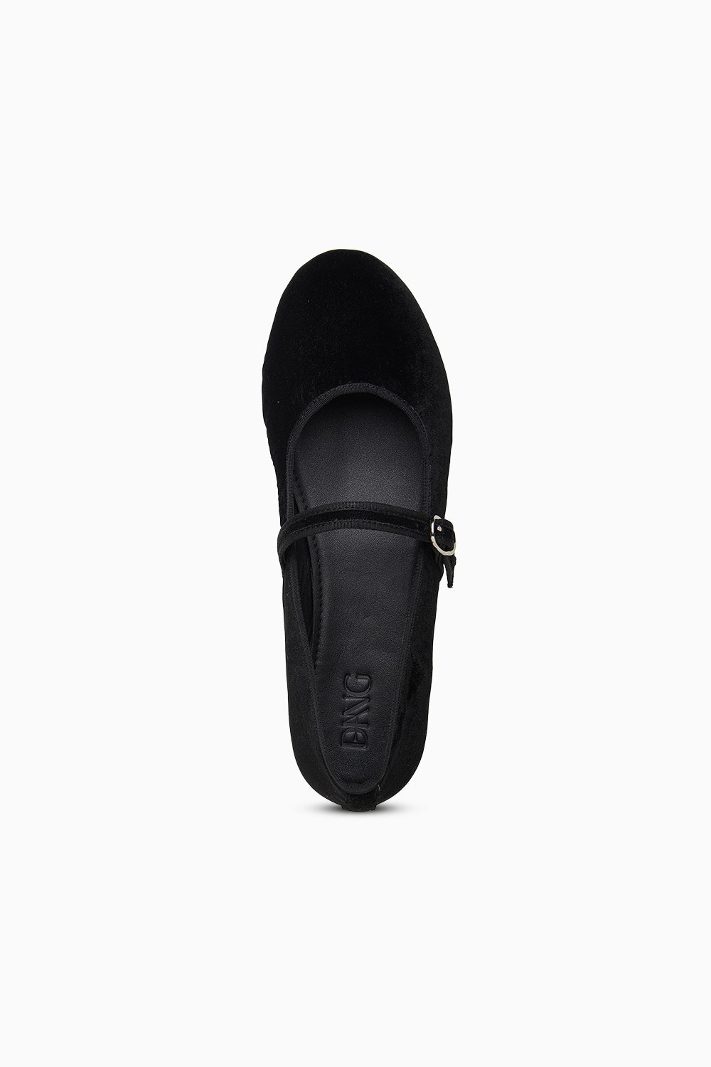 Velveteen Black Flats