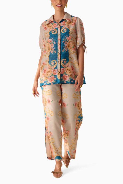 Hibiscus Azure Pant Set