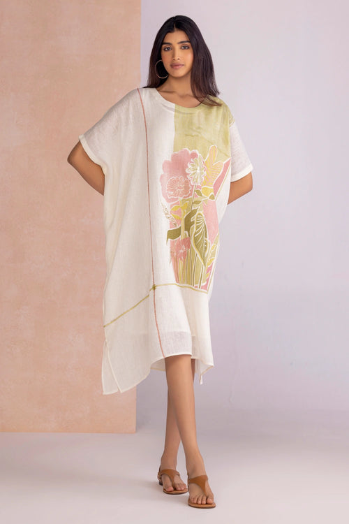 Vivid Dreams Off White Square Dress