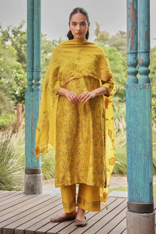 Tuscany Harvest Floral Kurta Set