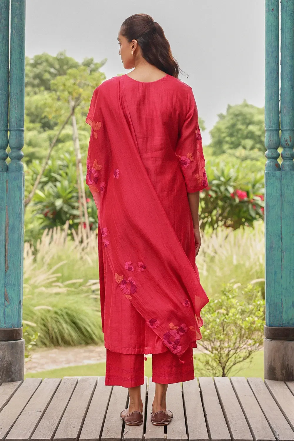 Crimson Ember Embroidered Kurta Set
