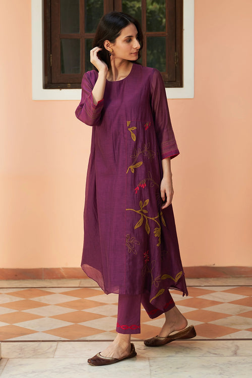 Amethyst Applique Kurta Set