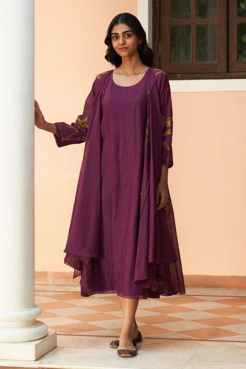 Amethyst Embroidered Jacket Dress