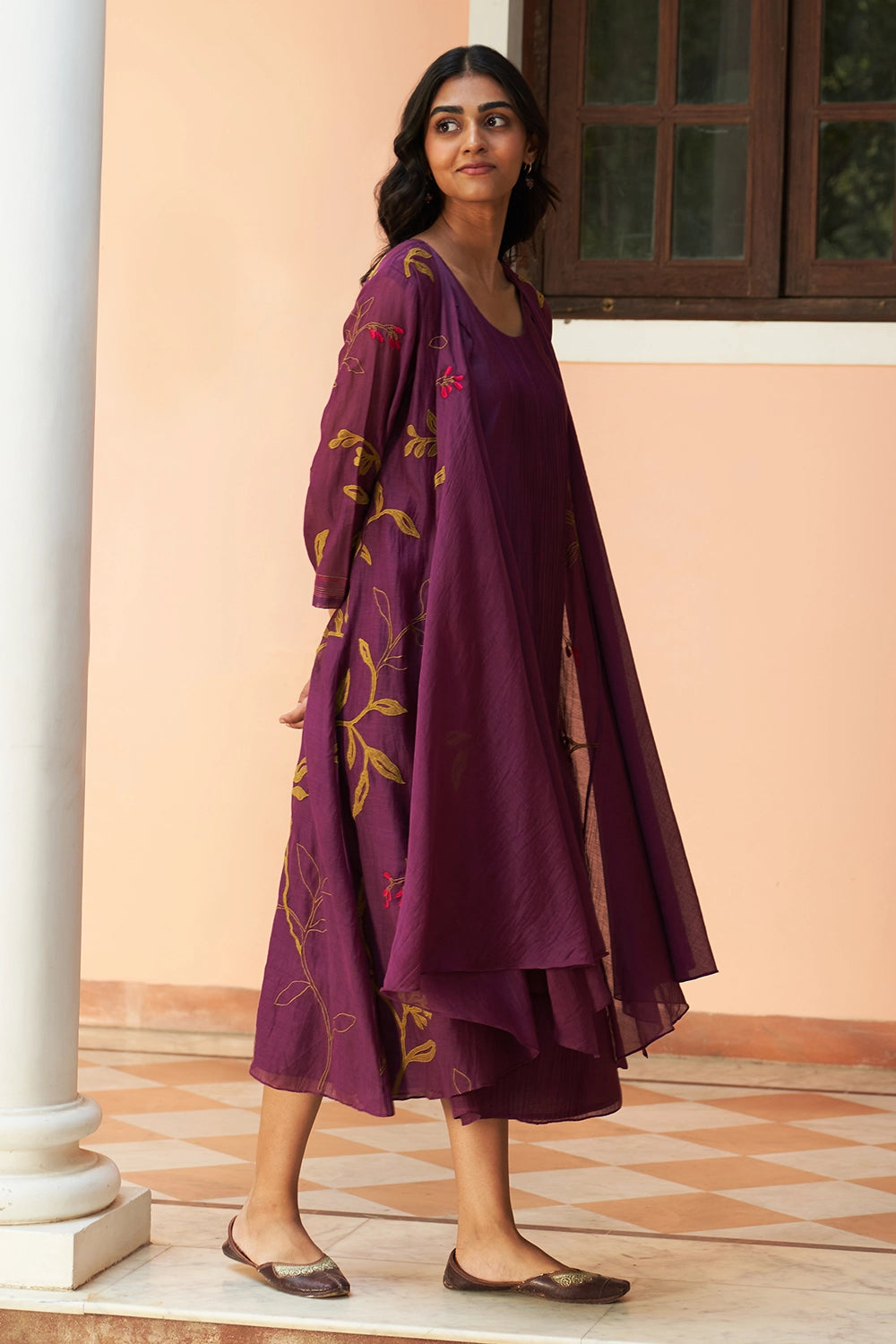 Amethyst Embroidered Jacket Dress