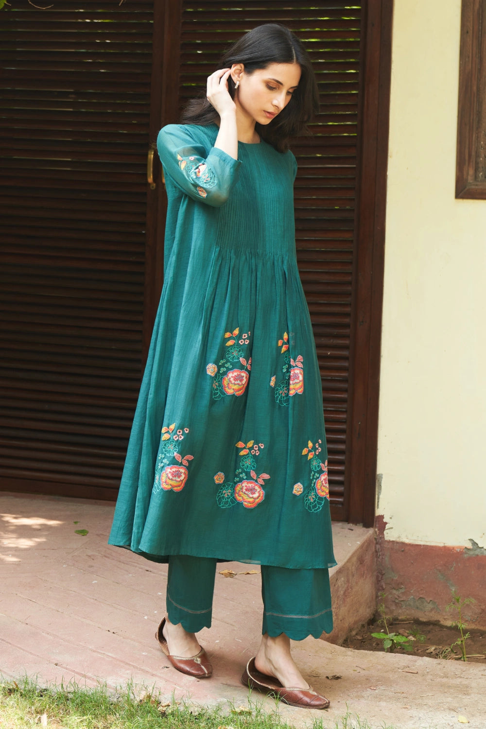 Emerald Floral Kurta Set