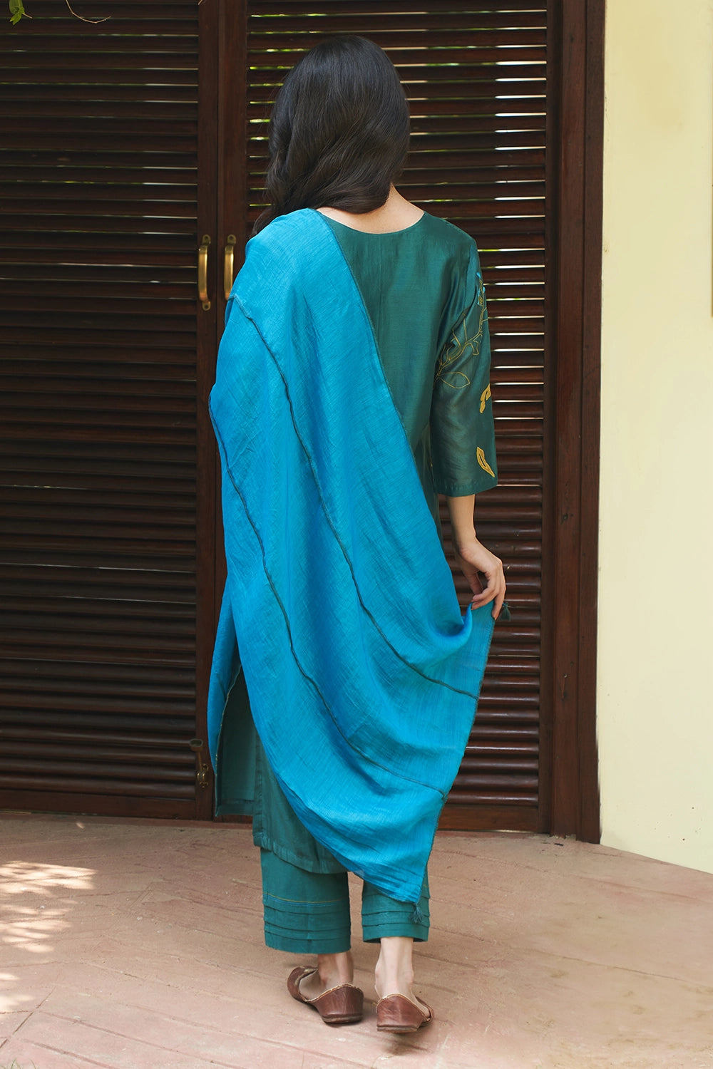 Emerald Applique Kurta Set