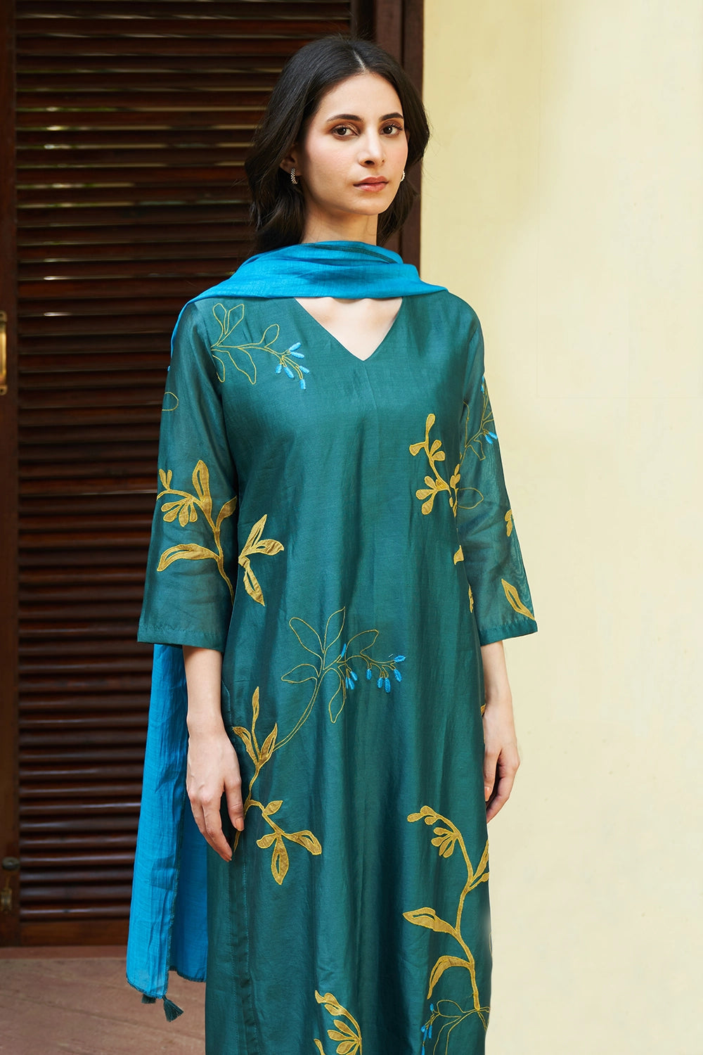 Emerald Applique Kurta Set