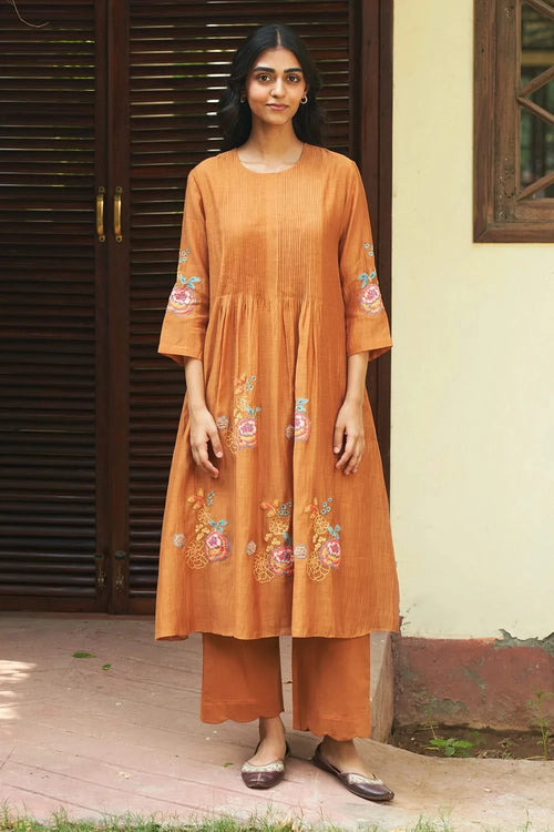 Marigold Floral Kurta Set