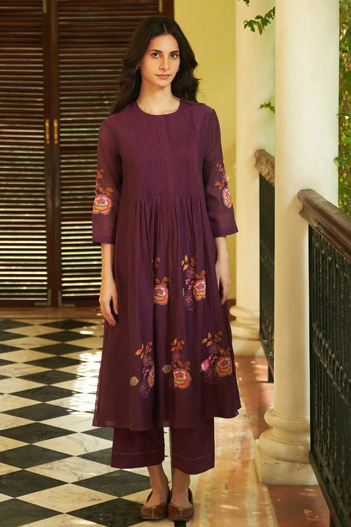 Amethyst Floral Kurta Set