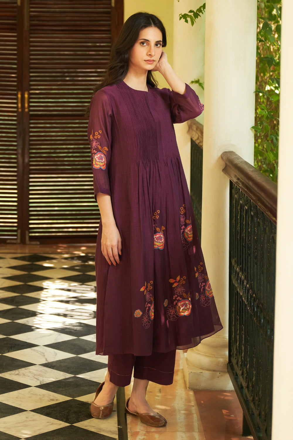 Amethyst Floral Kurta Set